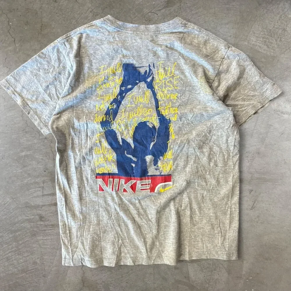 Vintage 90s Nike Basketball Gray NBA Hoops T-shirt Thrashed